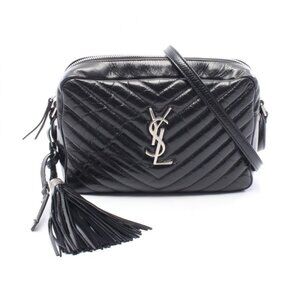 Saint Laurent Paris Shoulder Bag Lou Black Leather Monogram